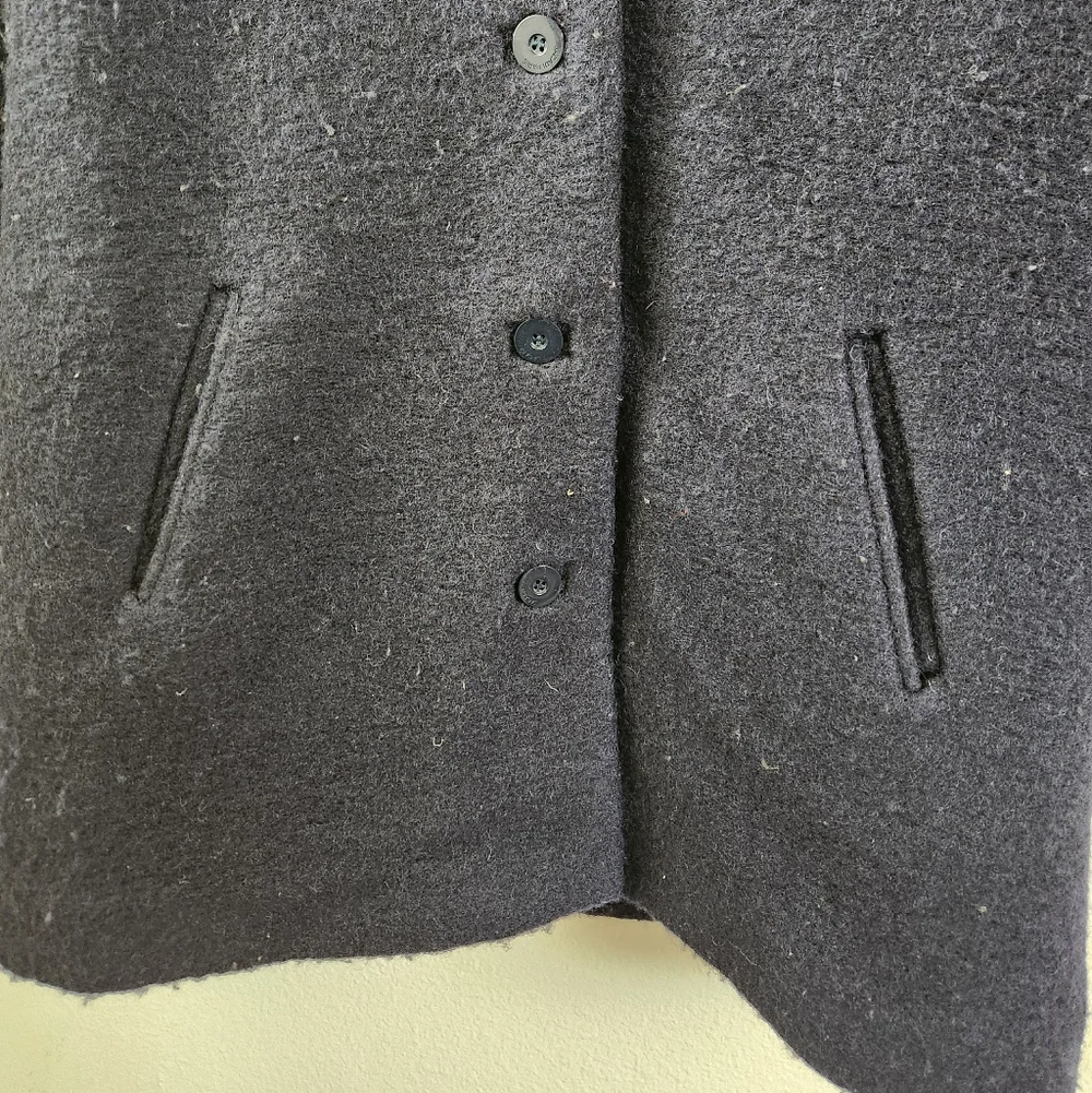 Jacadi Paris Girls Navy Blue Coat Jacket Wool Insulated‎ Size 8A